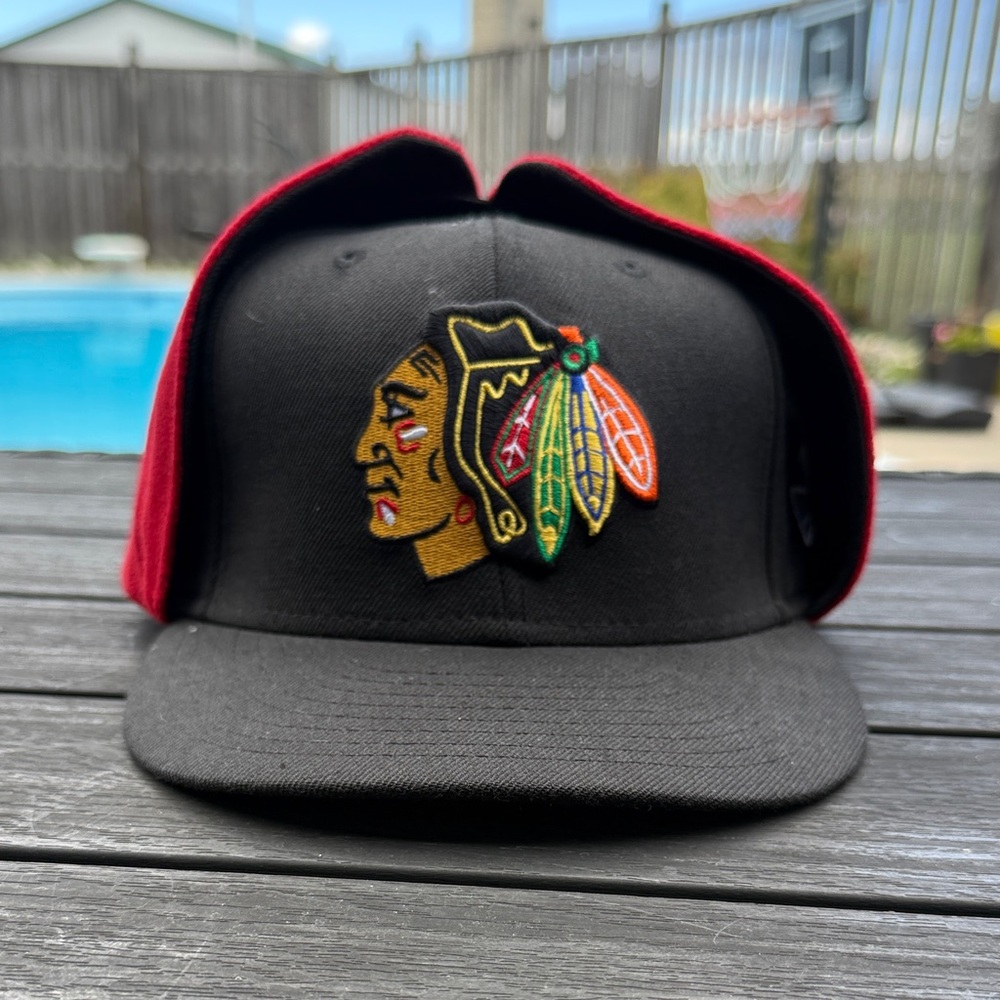 Black and Red Cap with Embroidered Logo